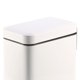 thumbnail image 4 of Cubo de basura doméstico de acero inoxidable con pedal silencioso rectangular para habitación, baño, dormitorio, sala de estar, cubo de almacenamiento, 4 of 5