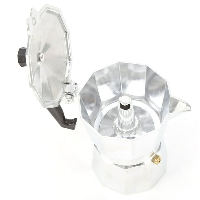 Cafetera Moka de 12/9/6/3 Tazas, Tipo Italiano de Aluminio, Olla de Café Expreso para Uso en Oficina y Hogar