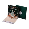 thumbnail image 1 of Christmas Cards 4.3x4.3inch Small Up Card With Envelopes Stickers 3D Cute Holiday Greeting Cards Santa Snowman Reindeer Xmas Tree Christmas Cards For Kids丨F, 1 of 7