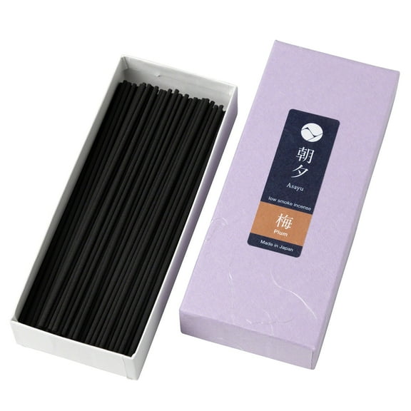 Asayu Japan Low Smoke Incense Sticks Plum Blossom Scent Made in Japan 1.41oz