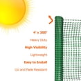 thumbnail image 3 of Ashman Online Green Plastic Mesh Fence, Construction Barrier Netting, 4'x200' Feet, 1 Roll, Garden Fencing, 200 FT, 3 of 9