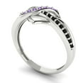 thumbnail image 2 of Solitaire with Accents Engagement Ring for Women - 0.22ct Simulated Alexandrite in 14K White Gold Promise Ring, 2 of 6