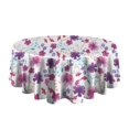 thumbnail image 5 of Pioneer Flower Floral Print Pattern Round Tablecloth 60"x60",Wrinkle Wipeable Table Cloth for Kitchen Dining Room Picnic Patio Party, 5 of 6