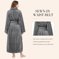 thumbnail image 4 of AMITOFO Fleece Robe for Women Soft Warm Long Plush Bathrobe Slim Elastic Waist Sleepwear Housecoats, 4 of 8