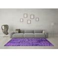 thumbnail image 3 of Ahgly Company Indoor Round Oriental Purple Industrial Area Rugs, 5' Round, 3 of 4