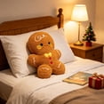 thumbnail image 4 of LXGGDDO Gingerbread Man Merry Christmas Throw Pillow, Christmas Decorative Plush Pillow for Couch Living Room Bed, Beige, 4 of 6