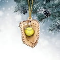 thumbnail image 2 of Personalized Softball Glove Ornament Softball Custom Name Ornament Softball Glove Flat Ornament Softball Lover Custom Softball Team Gift For Softball Player Softbal Ornament, 2 of 4
