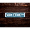 thumbnail image 3 of Sandy Bottoms Way Beach Theme Street Sign 16" x 4" Funny Tin Sign Shore Home Decor, 3 of 4