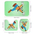 thumbnail image 3 of Juego de 4 cortinas de ducha Goofy con alfombrillas antideslizantes, tapa de inodoro y alfombrilla de baño, cortina de ducha impermeable con decoración de dibujos animados para baño con 12 ganchos,, 3 of 8
