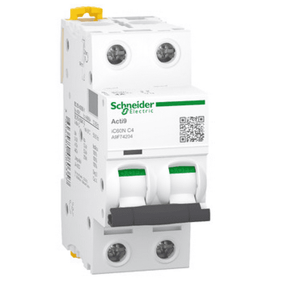 iC60N Schneider Circuit Breaker 2 Pole 4 Amp. 400V