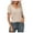 Khaki, variant on Fesfesfes Sweatshirt for Women Fashion Casual Women Short Sleeve Camisole Solid Turndown Neck Ladies Tops Slim Vest Womens Tshirts Graphic 6(M)