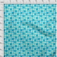 thumbnail image 3 of oneOone Cotton Poplin Twill Aqua Blue Fabric Check,Cyclamen & Rose Floral Craft Projects Decor Fabric Printed By The Yard 56 Inch Wide, 3 of 4