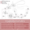 thumbnail image 4 of Miallo 4-Piece Handmade White Rose Bridal Hair Vine and Hair Pins Set, Crystal Pearl Floral Hair Accessories for Women’s Special Occasions, 4 of 8