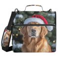 thumbnail image 2 of WOBOGO Dog Wearing A Santa Hat Ring Binder Bag 1.5in Folder Organizer with Shoulder Strap for 13Inch Laptop and 500 Sheets of Paper, 2 of 8