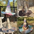 thumbnail image 6 of Jollup Halloween Witch Hat | Handcrafted Folk Art Hat, Adult Vintage Cottagecore Halloween Witch Hats, Renaissance Witchy Vibes, 6 of 8