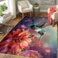 thumbnail image 5 of Flowers Hummingbird Door Mat Rugs Indoor Outdoor Non Slip Entrance Front Door Doormat for Bathroom/Kithchen/Bedroom/Living Room Rectangle Area Rug , Modern Home Style, 5 of 6