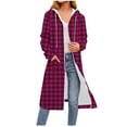 thumbnail image 2 of Women's Long Sleeve Hooded Zipper Sweatshirt Tops Casual Loose Fit Printed Drawstring Pocket Jacket for Streetwear Travel Loungewear Fashion Essential Gift for Ladies | CSEONE,Hot Pink L, 2 of 8