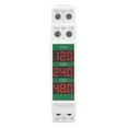 thumbnail image 2 of Voltímetro de Riel Din, Medidor de Voltaje de Riel de Din IP20 Triple Din DC11-310V Carbaje de PC Para Equipos Eléctricos, 2 of 7