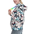 thumbnail image 2 of Lsque Butterfly Pattern Casual Women's Hoodie,Hooded Sweatshirt with Kangaroo Pocket,Pullover Hoodie with Eye-catching Drawstrings-Medium, 2 of 7