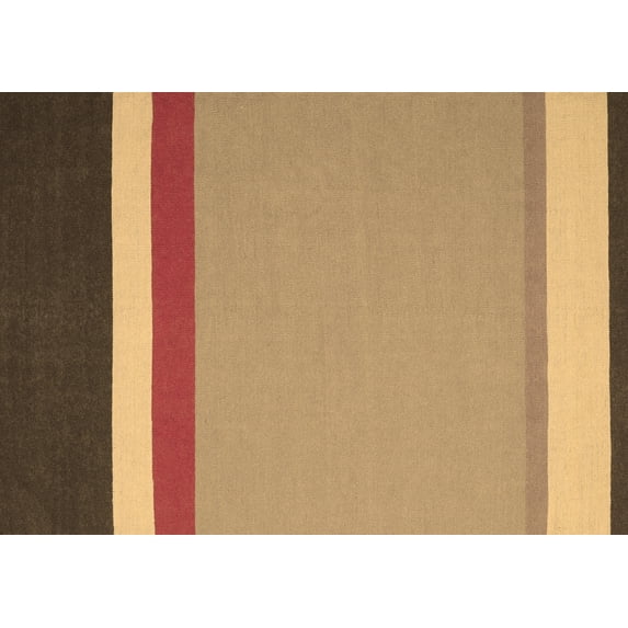 Ahgly Company Indoor Rectangle Abstract Brown Contemporary Area Rugs, 2' x 3'