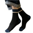 thumbnail image 2 of Dolkfu Non-Slip Men's Socks Size 9-11 Thicken Cotton Black Crew Socks with Cushion Thermal Wool Cozy Socks for Men, 2 of 3