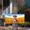 thumbnail image 3 of Vintage Rat Terrier Says Hello Mother's Day Summer Sunflower Field Landscape Wood Sign Ratty Dog Lover Hanging Wall Home Decor - 12005, 3 of 5
