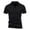 Black, variant on Men's Golf Polo Shirts Short Sleeve Quarter Zip Cotton Polo Shirt Slim Fit Textured Stretch Polo Shirt