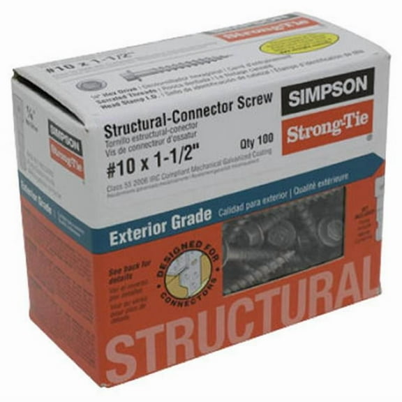 Simpson Strong Tie SD10112R100 No. 10 x 1.5 in. Connector Screw