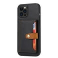 thumbnail image 2 of SaniMore for iPhone 12 Pro Max Case, PU Leather Shockproof Inner Shell with Wallet Card Slots Flip Kickstand Shockproof Retro Anti-scractch Drop-resistant Shell for iPhone 12 Pro Max(6.7“ ) - Black, 2 of 6