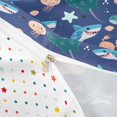 thumbnail image 4 of jejeloiu Cartoon Sea Animals Bedding For Girls,Shark Octopus Pattern Duvet Cover Full,Blue Navy,Polkadot Reversible,3pcs,1 Duvet Cover and 2 Pillowcases, 4 of 6