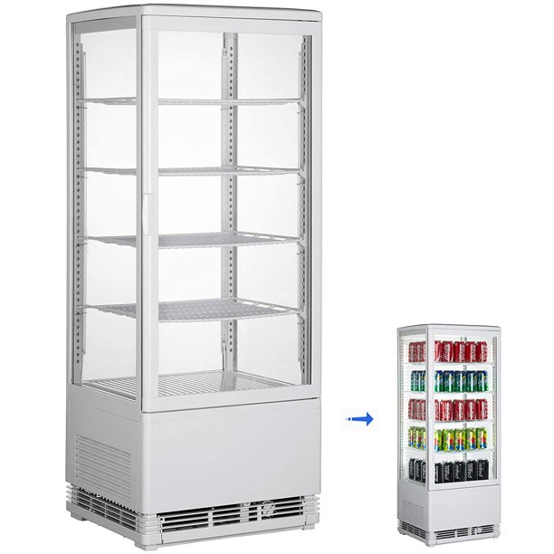 VEVOR 3.5 cu. ft. Commercial Countertop Display Refrigerator 98L