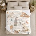 thumbnail image 5 of Pastel Llamas with Crescent Moons Stars and Teepee Pattern, Cute Boho Animal Art for Llama Lovers, Birthday Gift, Cozy Flannel Blanket for Bedroom, Fresh Home Decor, 5 of 9