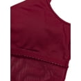 thumbnail image 6 of RUNQHUI Women's Lyrical Dance Costume Asymmetrical Skirted Leotard Modern Contemporary Dance Dress Burgundy S, 6 of 7
