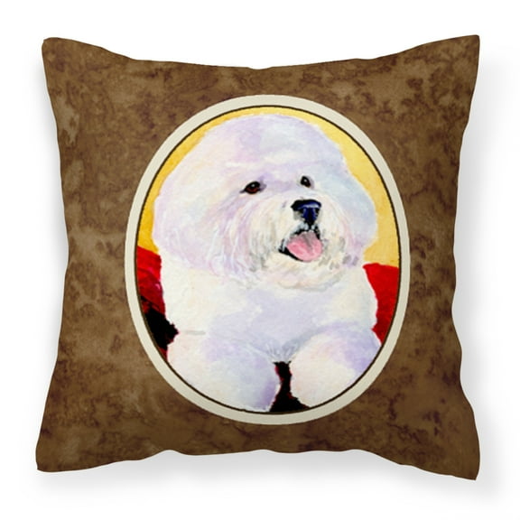 Carolines Treasures SS8921PW1414 Bichon Frise Fabric Decorative Pillow, 14Hx14W, multicolor