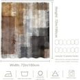 thumbnail image 4 of Grey Yellow Fuzzy Square Shower Curtain, Modern Art Colorful Contemporary Texture Shower Curtain Long Wide with Rust Proof for Bathroom Bathtub Waterproof Washable, 4 of 6
