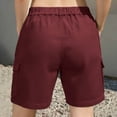 thumbnail image 6 of 2026 Summer Cargo Shorts Women Bermuda Beach Shorts with 6 Pockets Casual High Waisted Short Pants Outdoor Vacation Clothes Elastic Waist Casual Trendy Outfits Lounge Trousers, 6 of 8