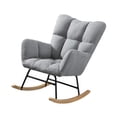 thumbnail image 1 of Mecedora,Mecedora tapizada moderna Sillón confort,Lazy Chair Sillón elegante para sala de estar,Sillón mecedora con reposabrazos,Sillón de espacio pequeño Balcón Silla de uso Gris claro, 1 of 8