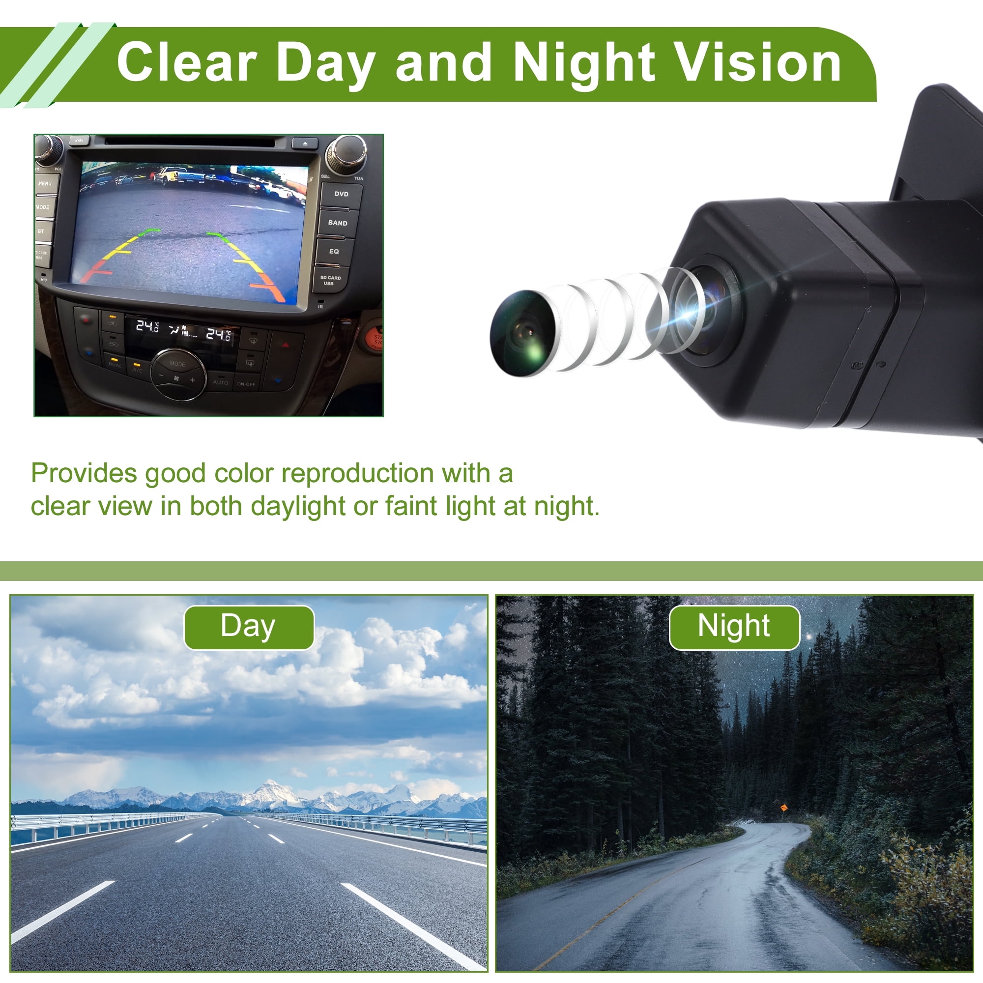 Unique Bargains Rear Camera for Subaru Outback for Legacy Wagon 2016 License Plate