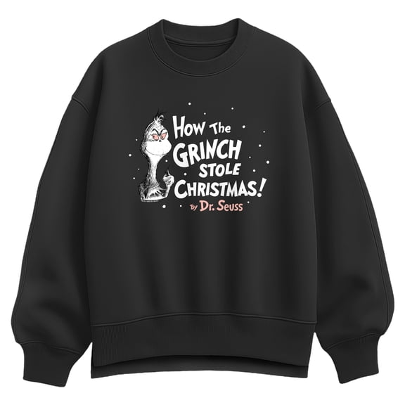 The Grinch - Stole Christmas - Women's Oversized Fleece Crew Sweatshirt
