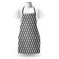 thumbnail image 3 of Feathers Apron, Boho Style Plumage Pattern Print, Unisex Kitchen Bib with Adjustable Neck for Cooking Gardening, Adult Size, White and Black, by Ambesonne, 3 of 4