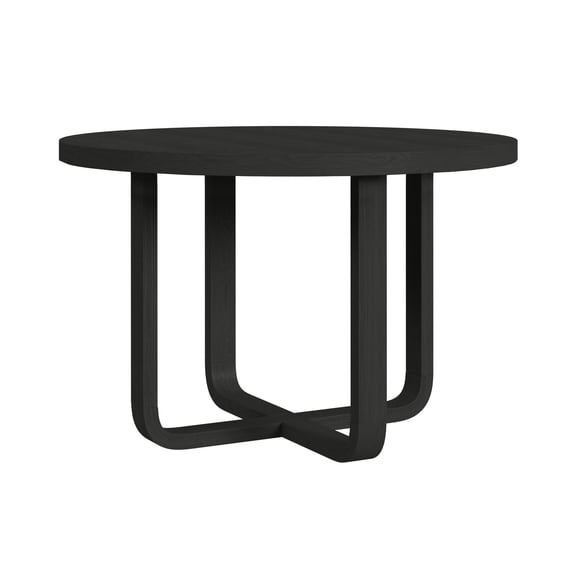 Picket House Furnishings Woodridge Round Dining Table in Black with Grain