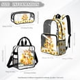 thumbnail image 4 of Xoenoiee Giraffe Sunflower Butterfly Print Large Clear Backpack for School Girls 3PCS See Through Backpacks with Lunch Bag and Pencil Case Set, Heavy Duty Transparent Bookbag for Kids, 4 of 5