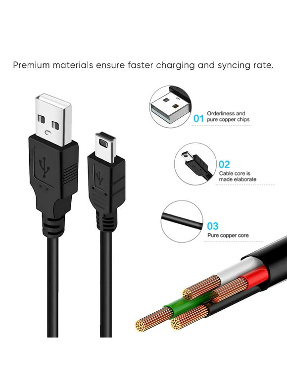KONKIN BOO USB Cable Laptop PC Data Sync Cord Replacement for Hannspree HannsPad SN70T31BUA 7 Android 4.0 Tablet PC