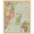 thumbnail image 2 of Streit 20x23 White Modern Wood Framed Museum Art Print Titled - Southeastern Africa Madagascar - Streit 1913, 2 of 4