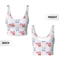 thumbnail image 3 of Sikiie Red Squirrel And Blue Rabbit Print Strappy Sports Bra for Women Padded Push Up Sports Bra Athletic Running Sports Bra Workout Bra Yoga Bra, 3 of 5