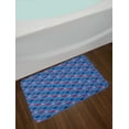thumbnail image 2 of 4th of July Bath Mat, Stars with American Flag Pattern Stripes with Halftone Shadows, Plush Bathroom Decor Mat with Non Slip Backing, 29.5" X 17.5", Azure Blue Magenta, by Ambesonne, 2 of 2