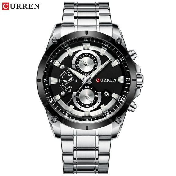 CURREN Mens Quartz Watches Classic Business Watch Luxury Quartz Wristwatch Chronograph Stainless Steel Clock Relojes 8360