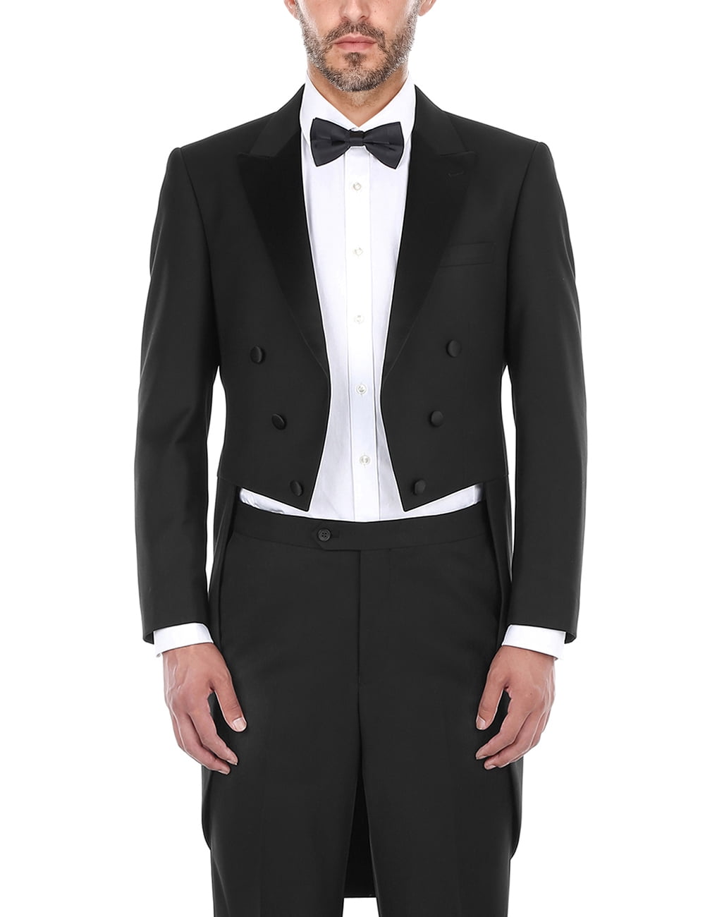 Vintage Gentlemans Classic Satin Long Tail Evening Dress Tuxedo Mens Elegant Slim Fit 3 Pieces Suit 