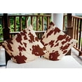 thumbnail image 3 of Simply Daisy 20" x 20" Moo Print Indoor/Outdoor Polyester Throw Pillow, Oak, 3 of 3