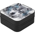 thumbnail image 4 of GZHJMY Wolf Leather Jewelry Box,Portable Mini Jewelry Case Traveling Jewelry Organizer for Rings Necklaces Bracelets Earrings, 4 of 7
